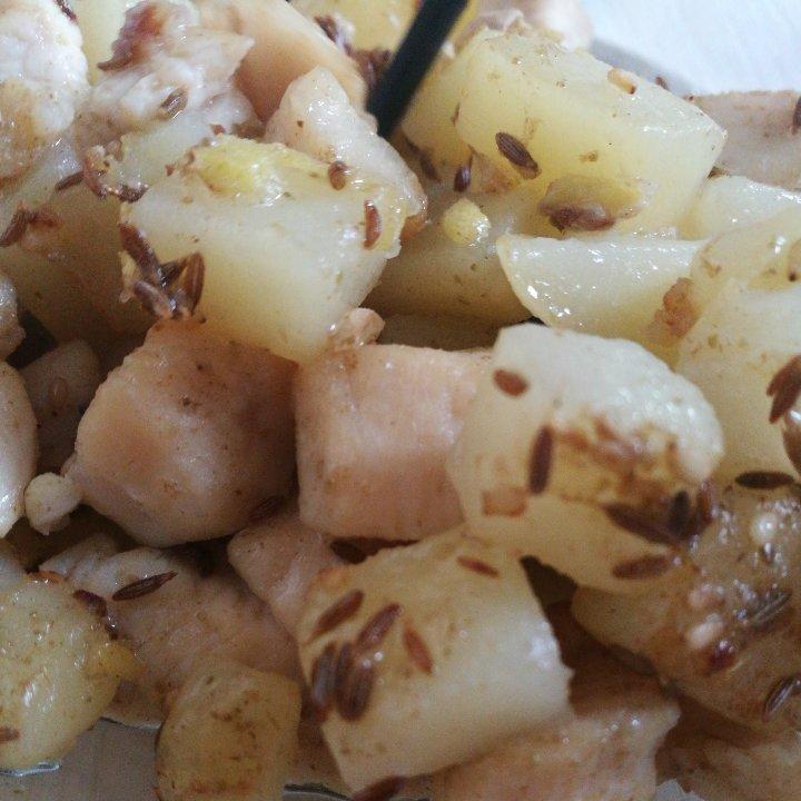 孜然鸡肉土豆丁