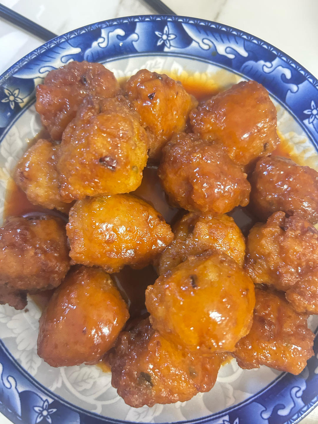 比肉还好吃的糖醋豆腐丸子（简约.营养.美味.快手.炸完之后只需拌一下）