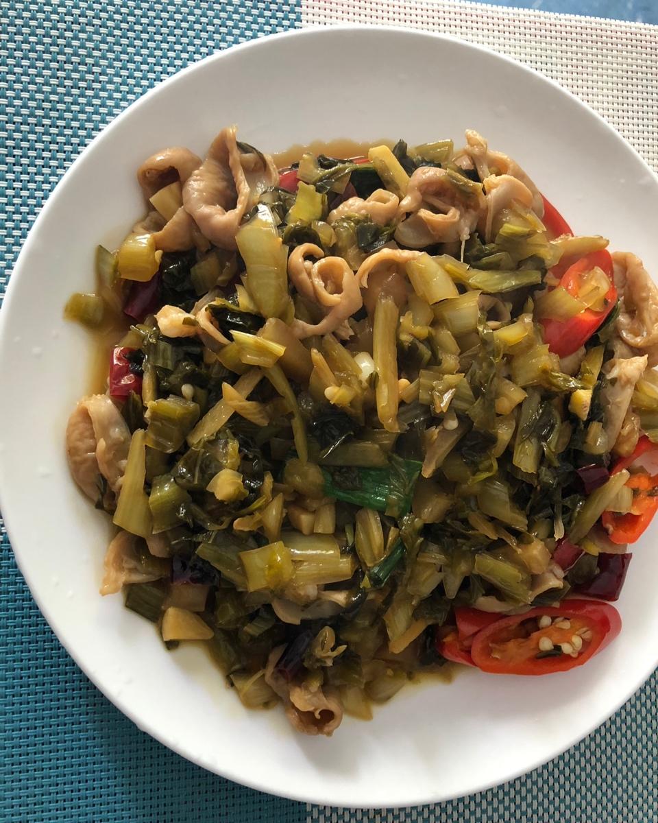 cheer22做的酸菜炒大肠