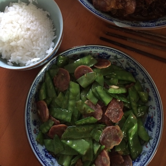 腊味炒荷兰豆