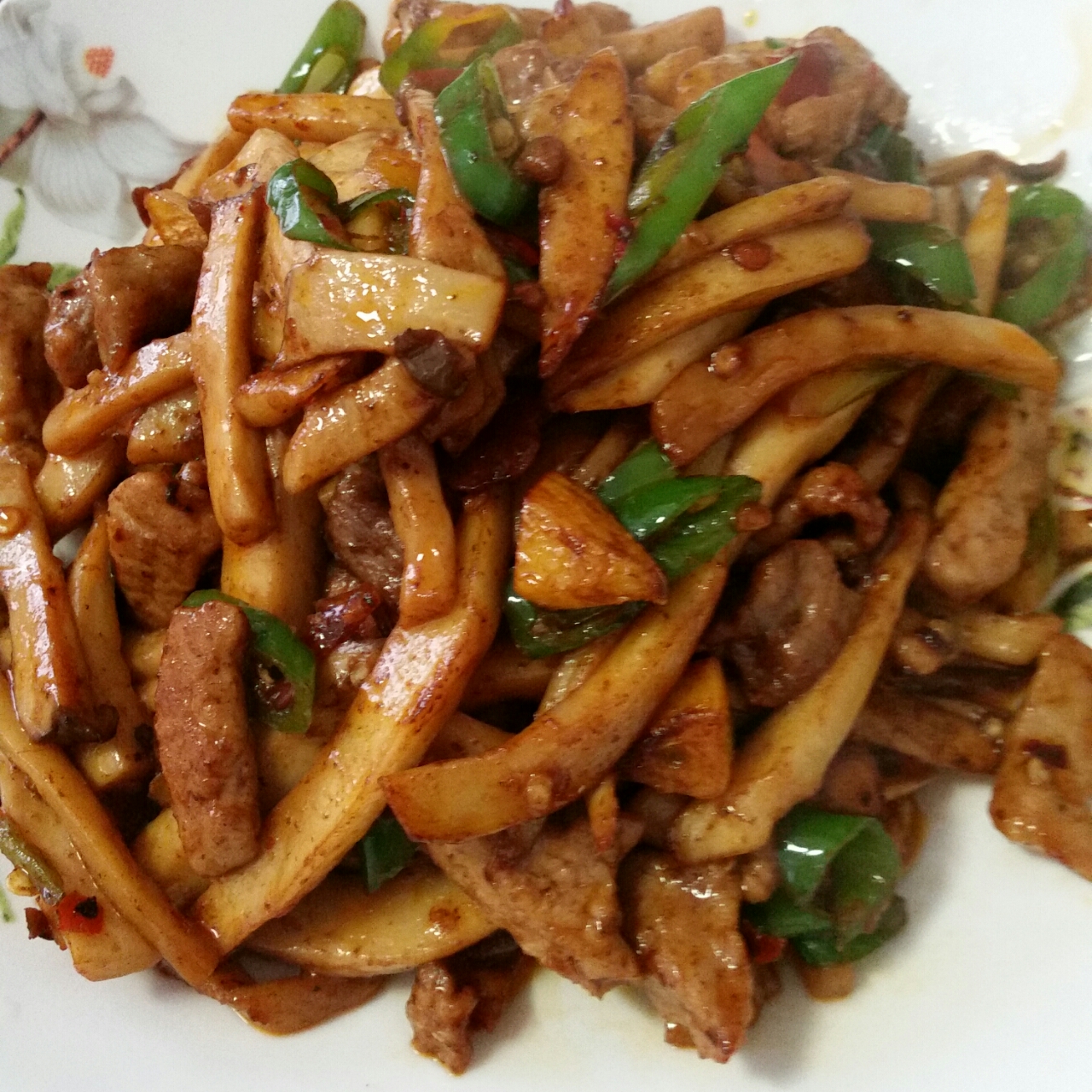 杏鲍菇炒肉丝