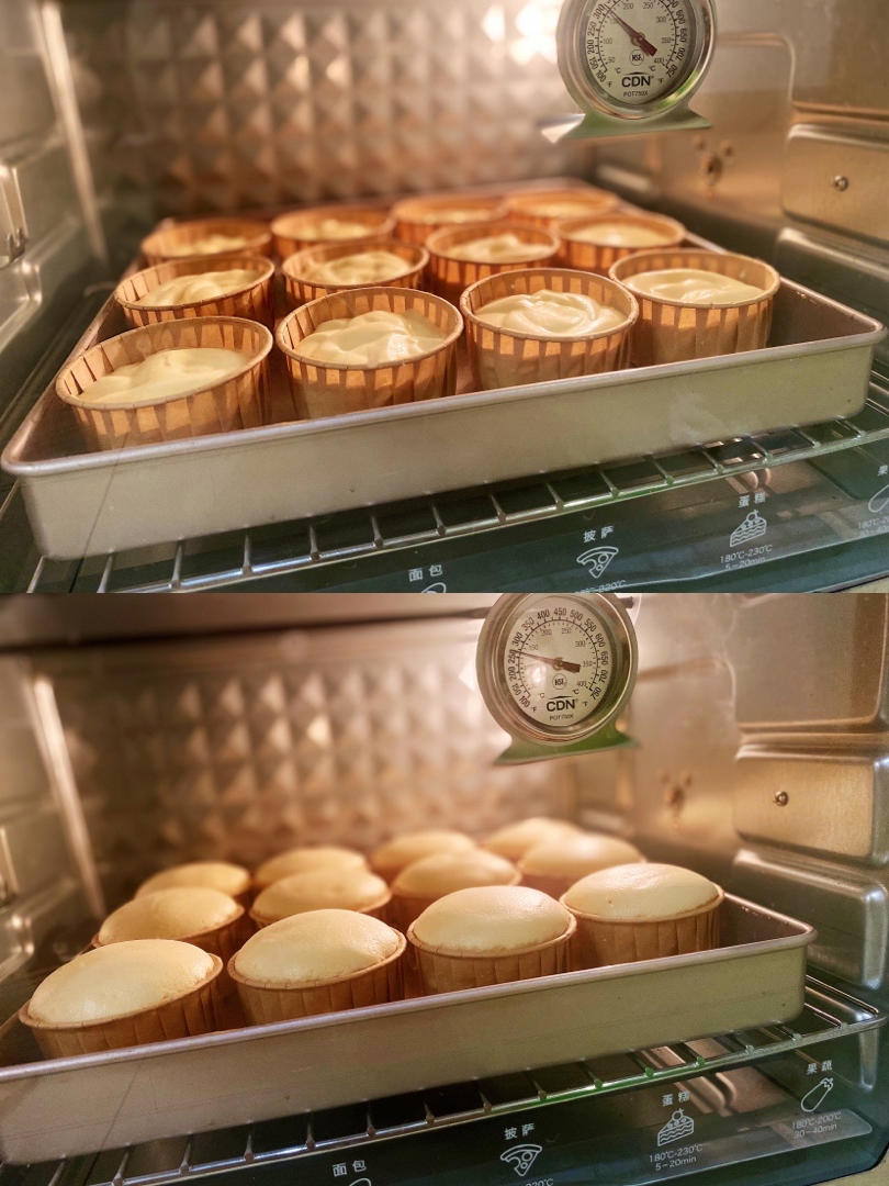 凉了也不回缩的戚风纸杯蛋糕🍰超级绵软 适合宝宝吃哦