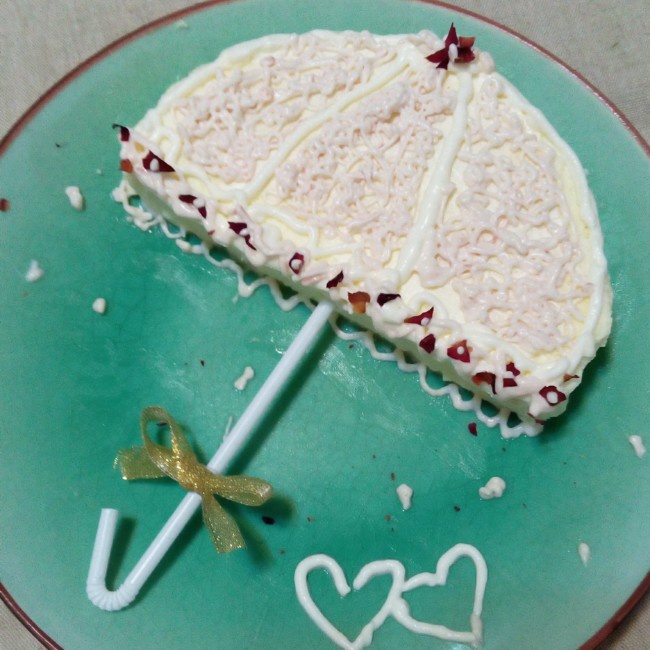 太阳伞奶油创意蛋糕