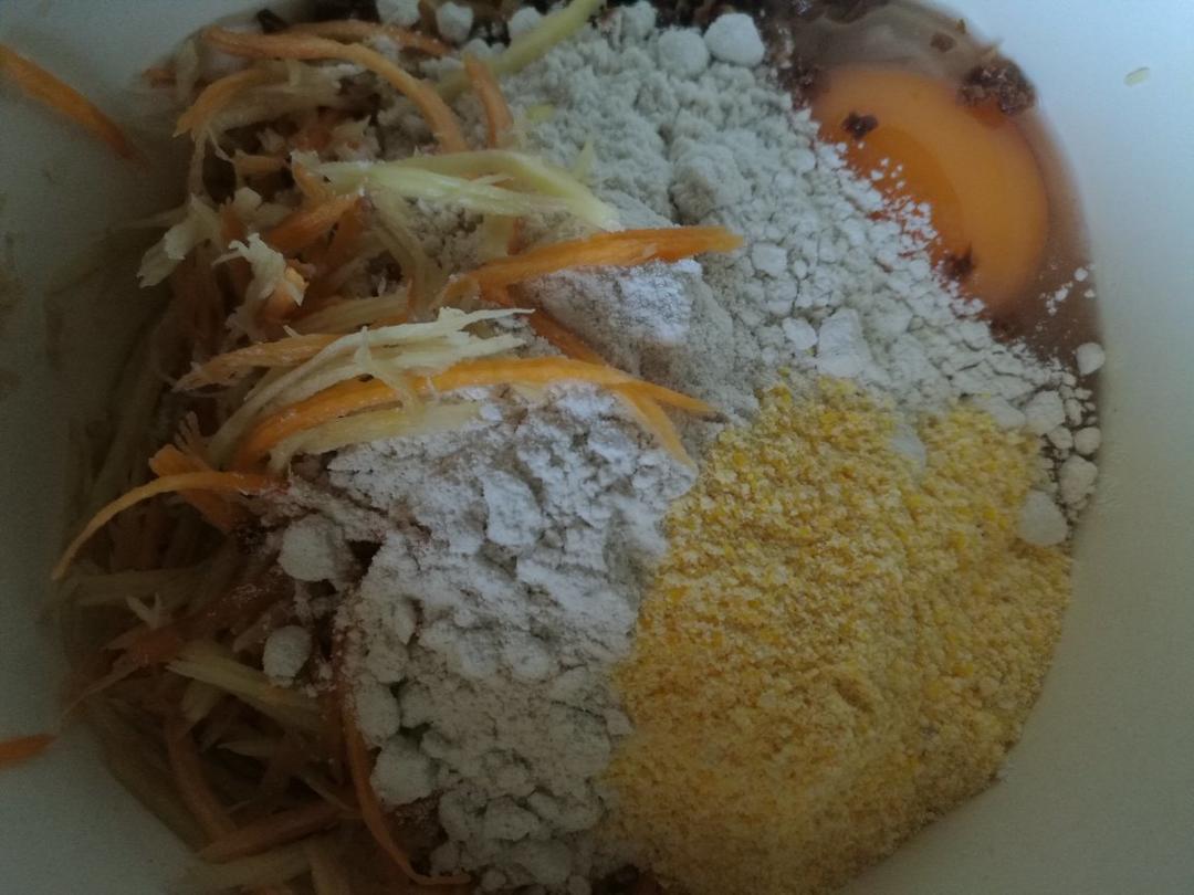 土豆胡萝卜丝煎饼