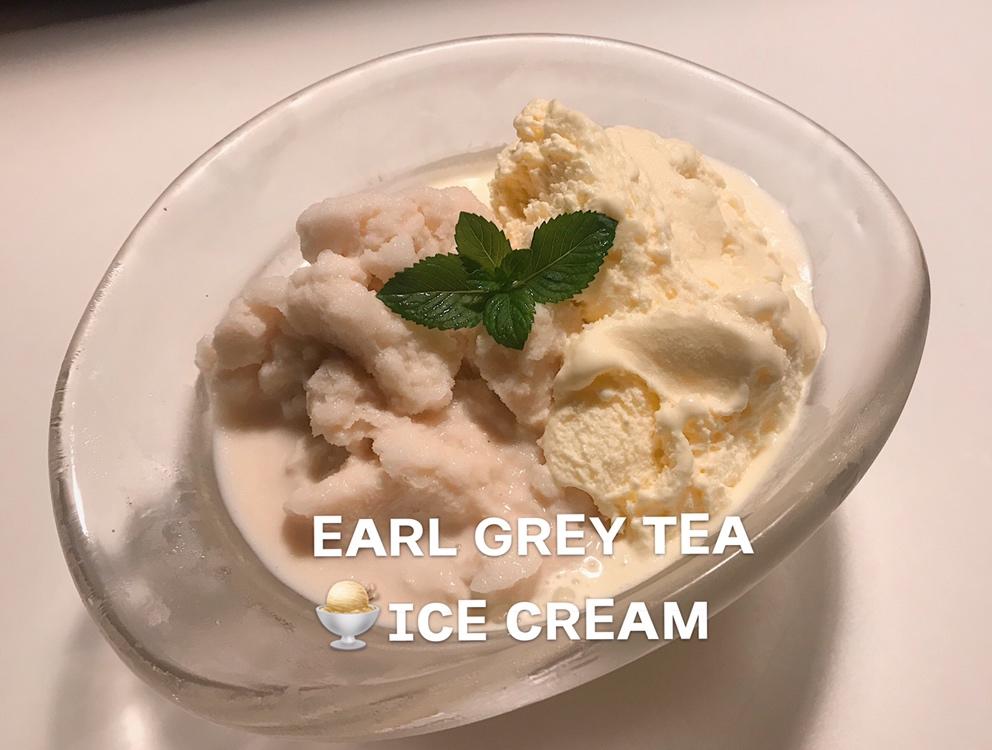昨日的美食 伯爵茶冰淇淋 西兰花蛤蜊