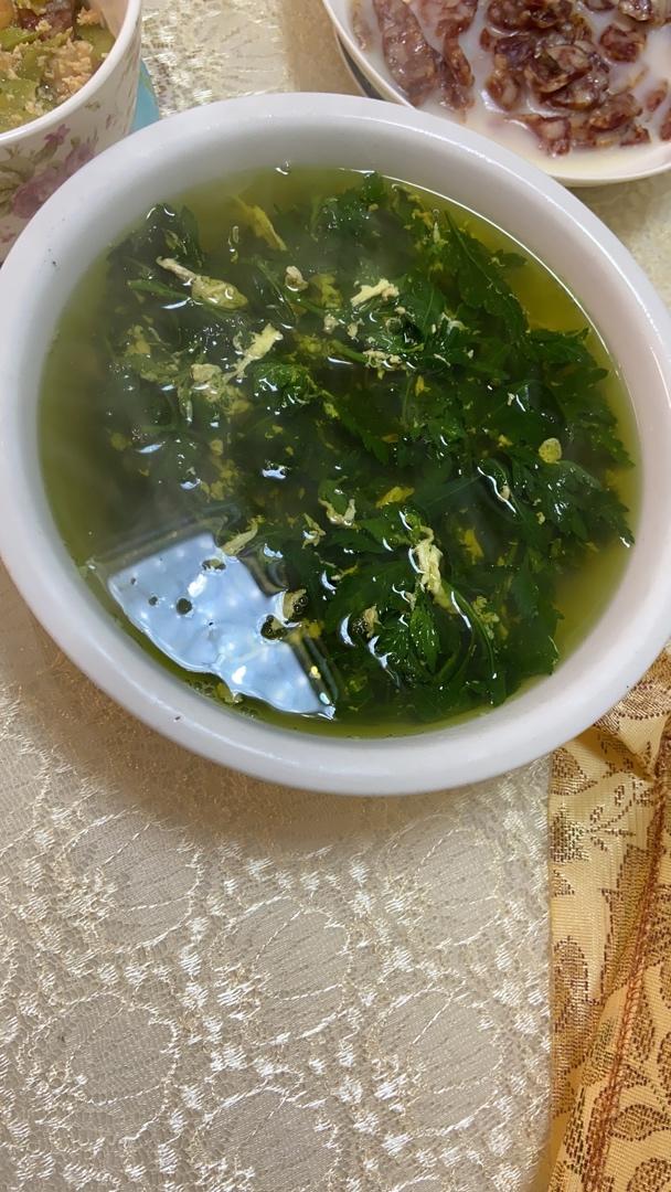 夏日菊花脑蛋汤