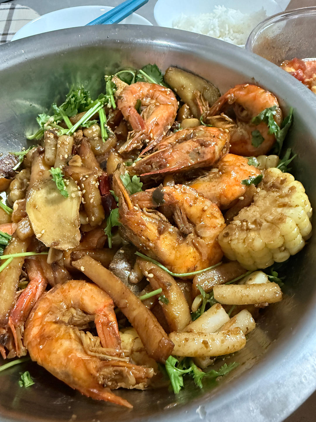 自制苏到胃的王婆大虾火锅