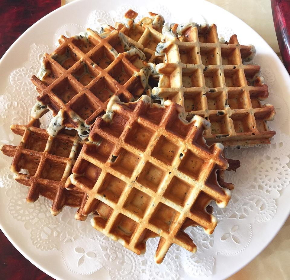 荞麦芝麻无糖华夫饼的做法