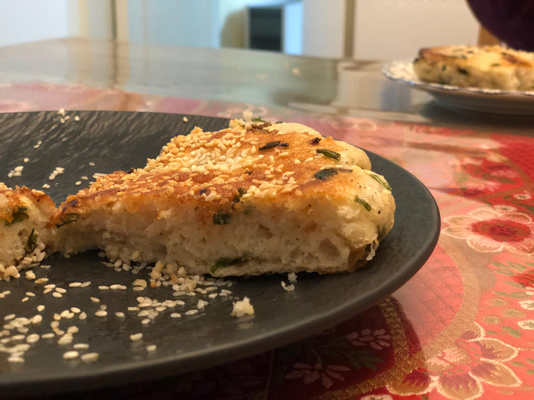 老上海羌饼（发面葱花饼）