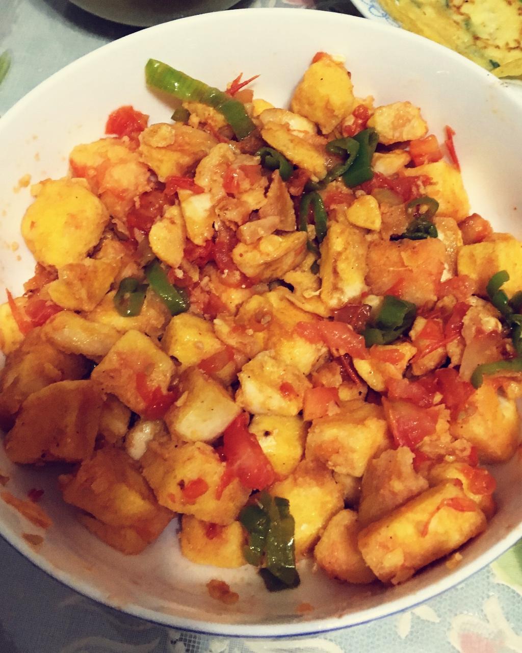 smile11做的番茄炒馒头丁