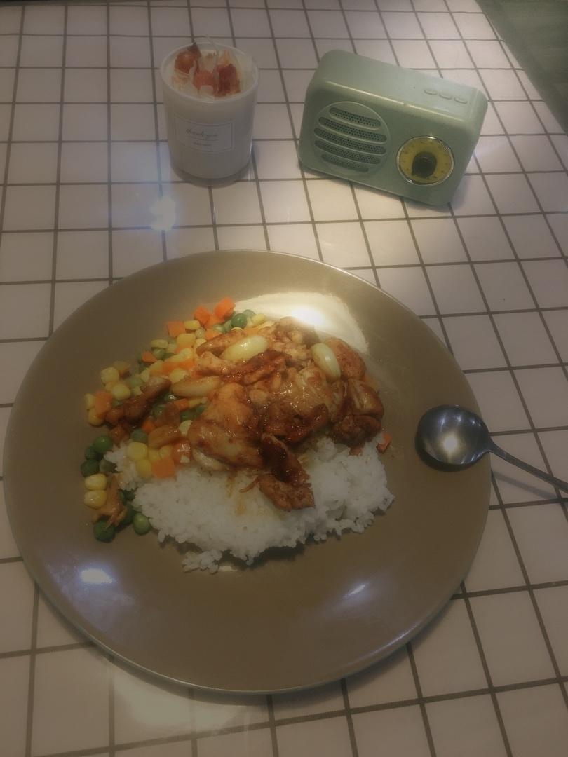 照烧鸡腿饭