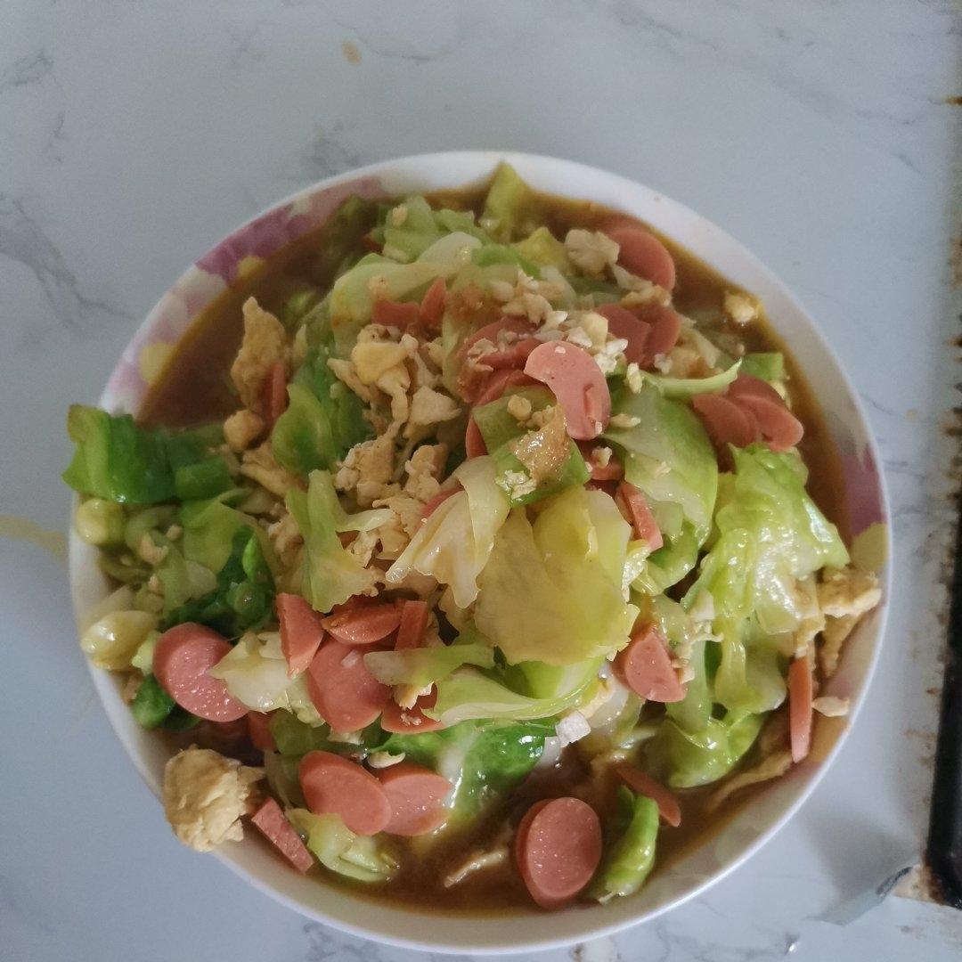 包菜炒鸡蛋巨巨巨好吃，你们快去做😋