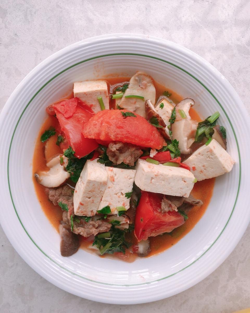西红柿烧豆腐