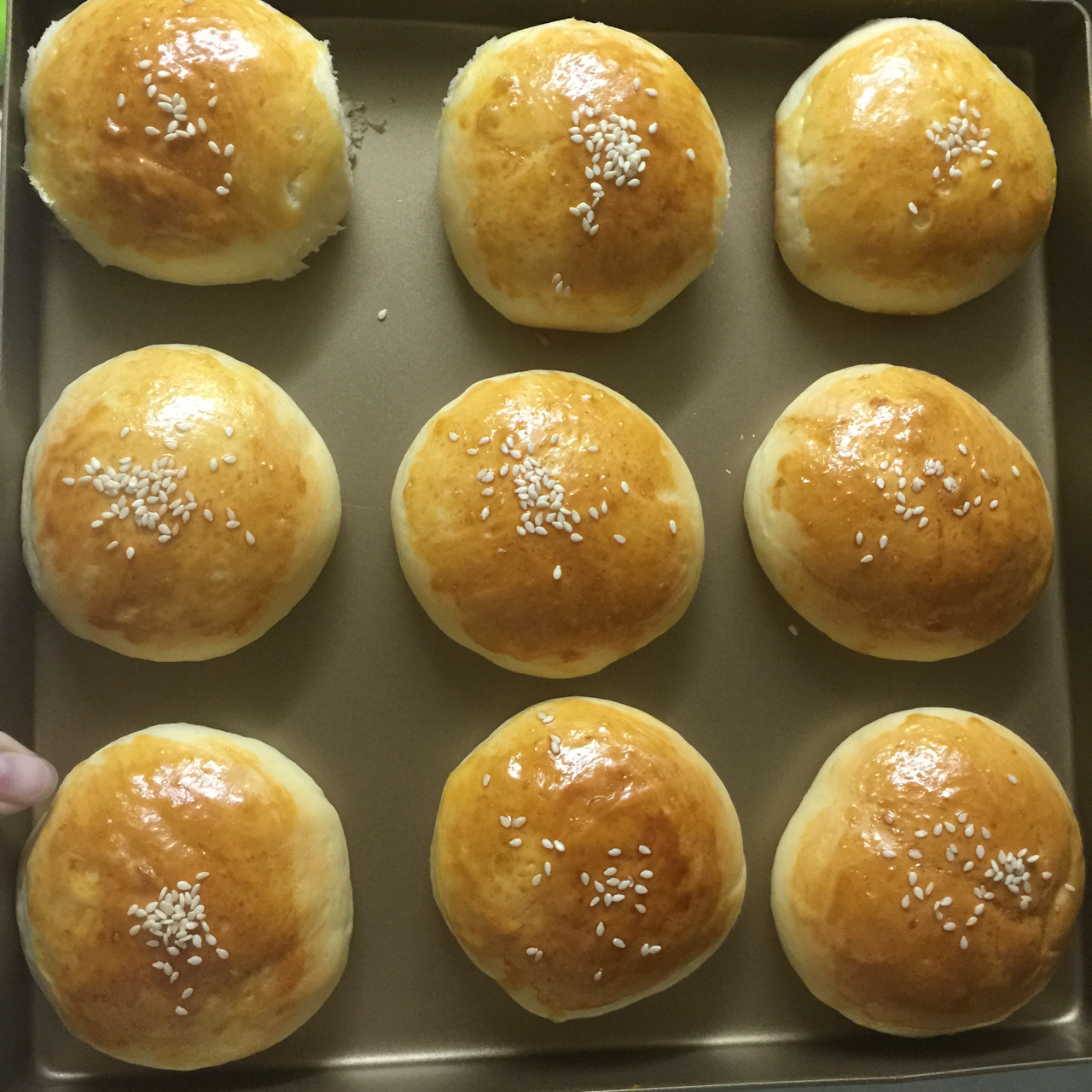 鲜奶油小餐包（一次发酵）
