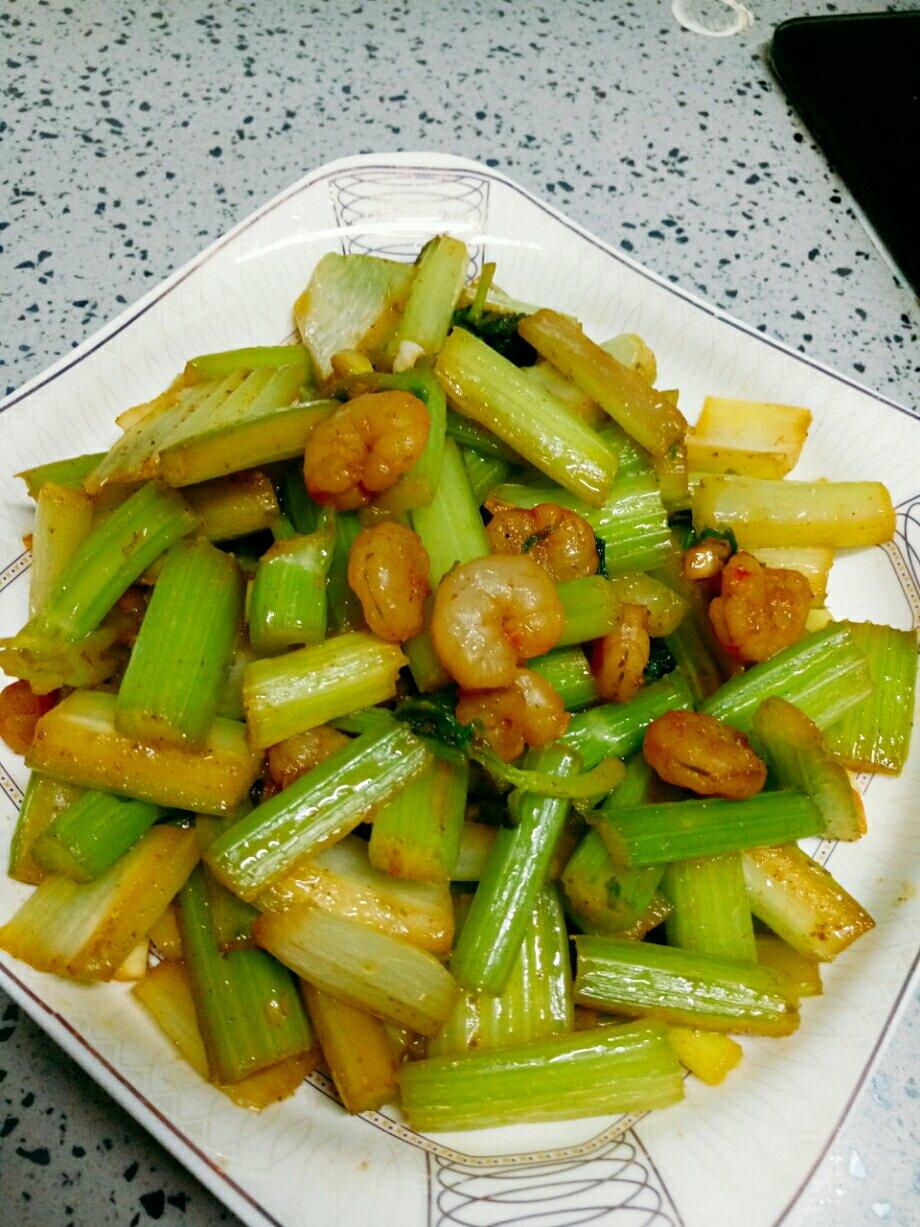 西芹炒虾仁