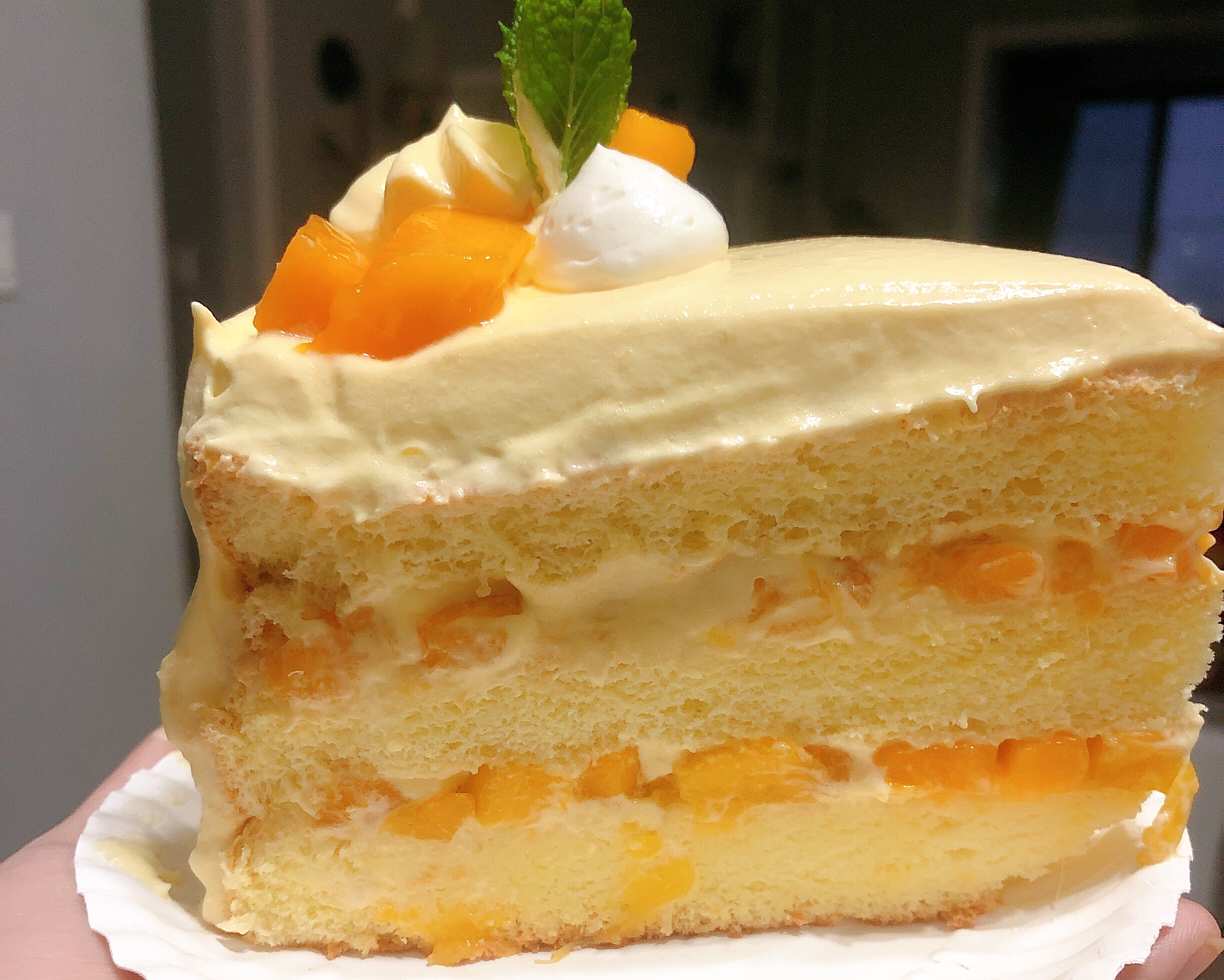 芒果奶油蛋糕的做法 步骤9
