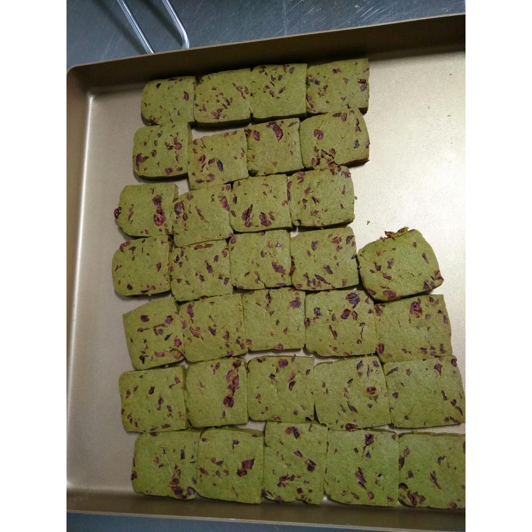 抹茶蔓越莓饼干