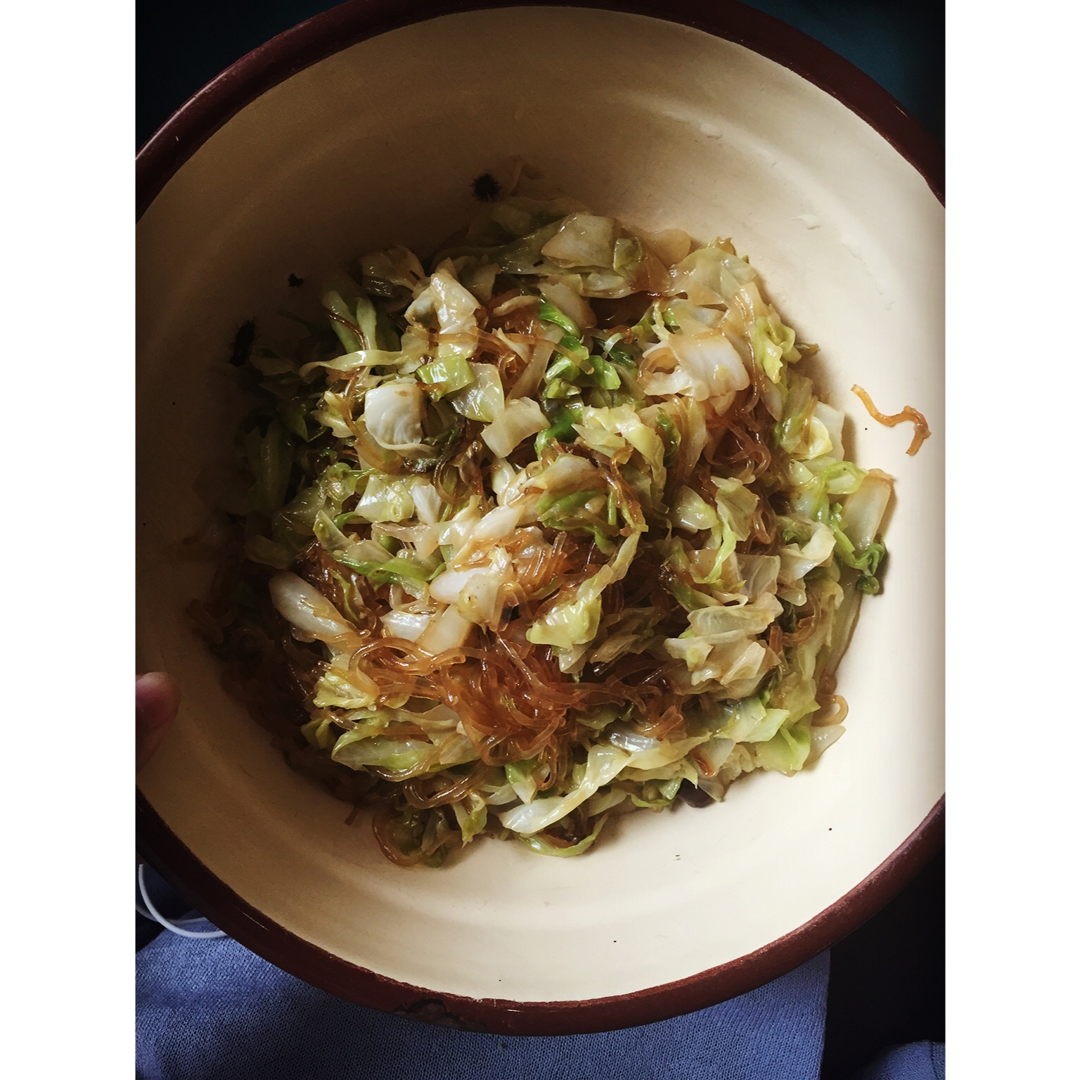 卷心菜炒粉丝 Glass noodles with Cabbage