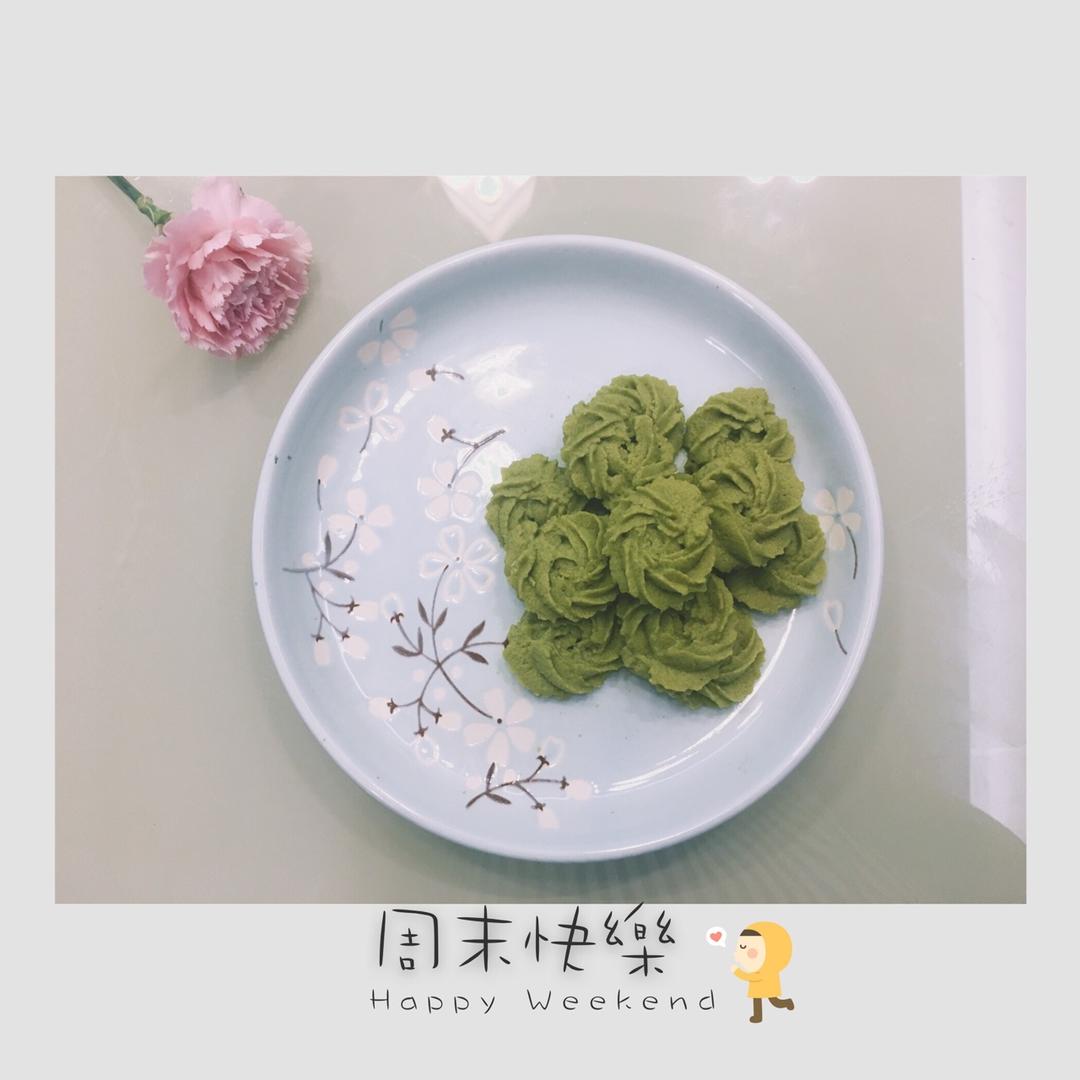 抹茶樱花曲奇——淡淡的抹茶清香