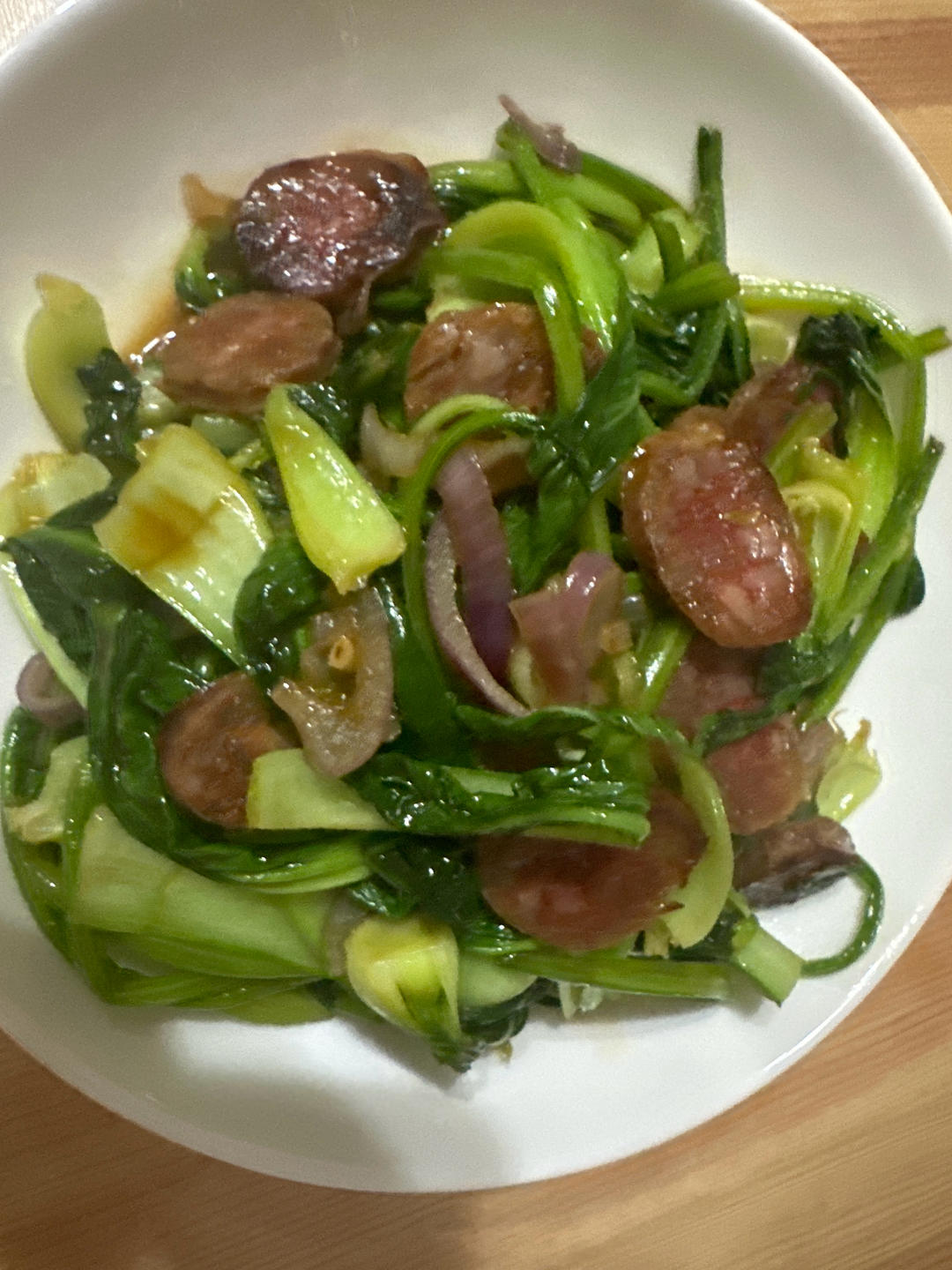 香肠炒青菜