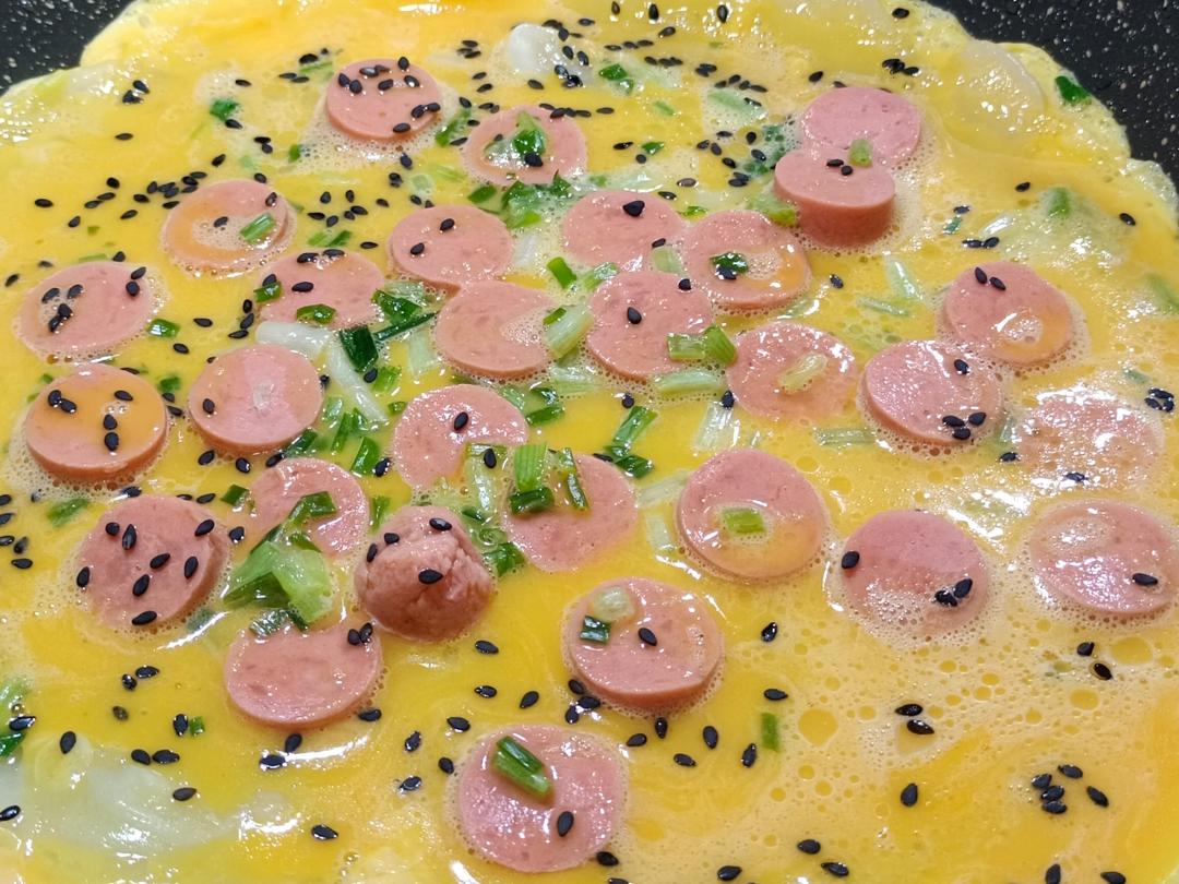 鸡蛋卷饼 简单早餐 不揉面