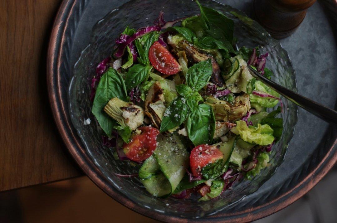 番茄洋蓟面包沙拉