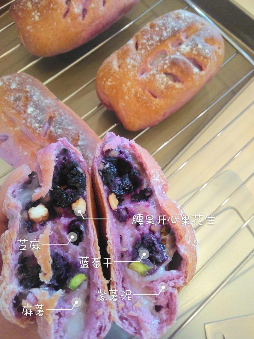 梦幻紫麻薯软欧包