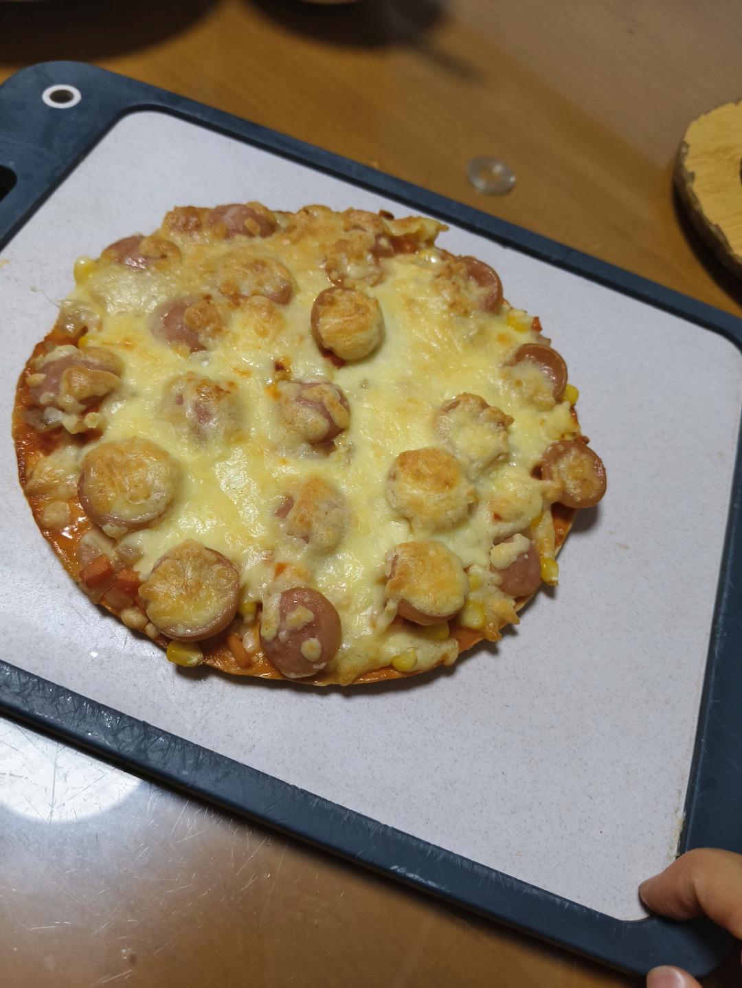 自制火腿玉米披萨