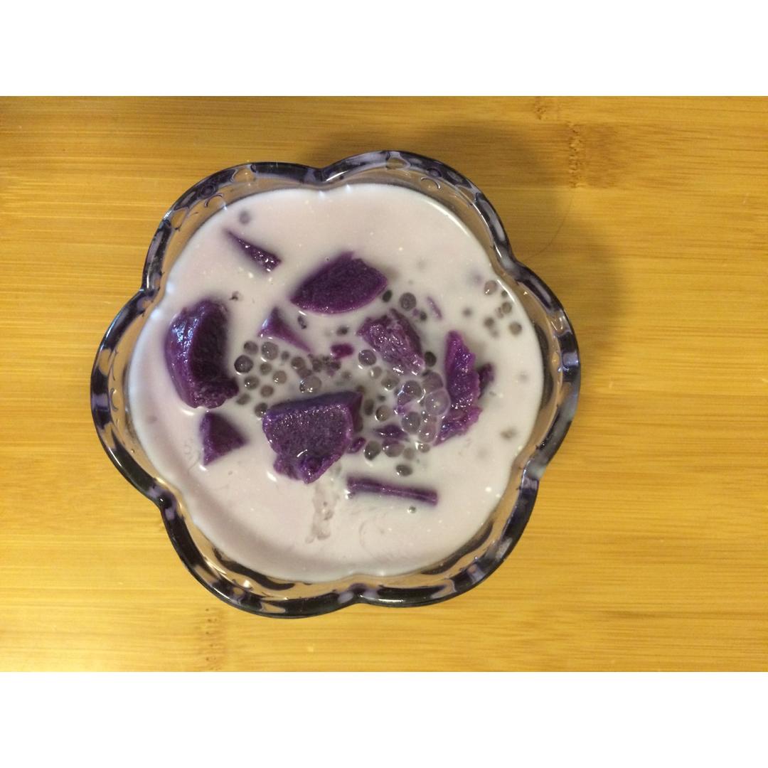 紫薯椰奶西米露