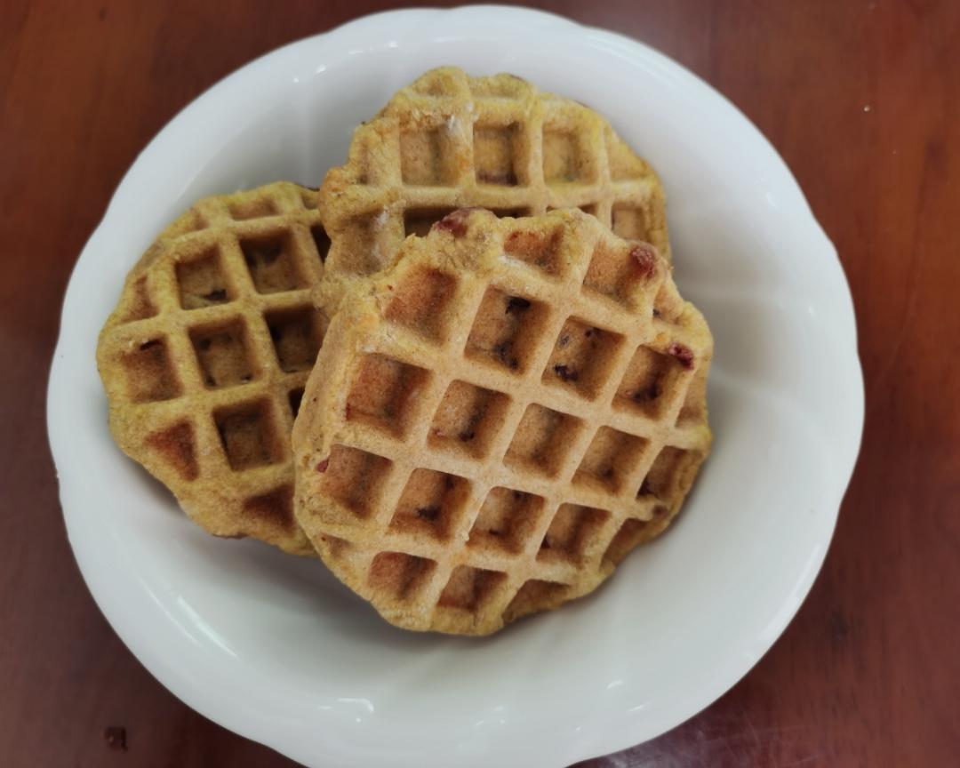 轻卡又好吃的南瓜红豆华夫饼