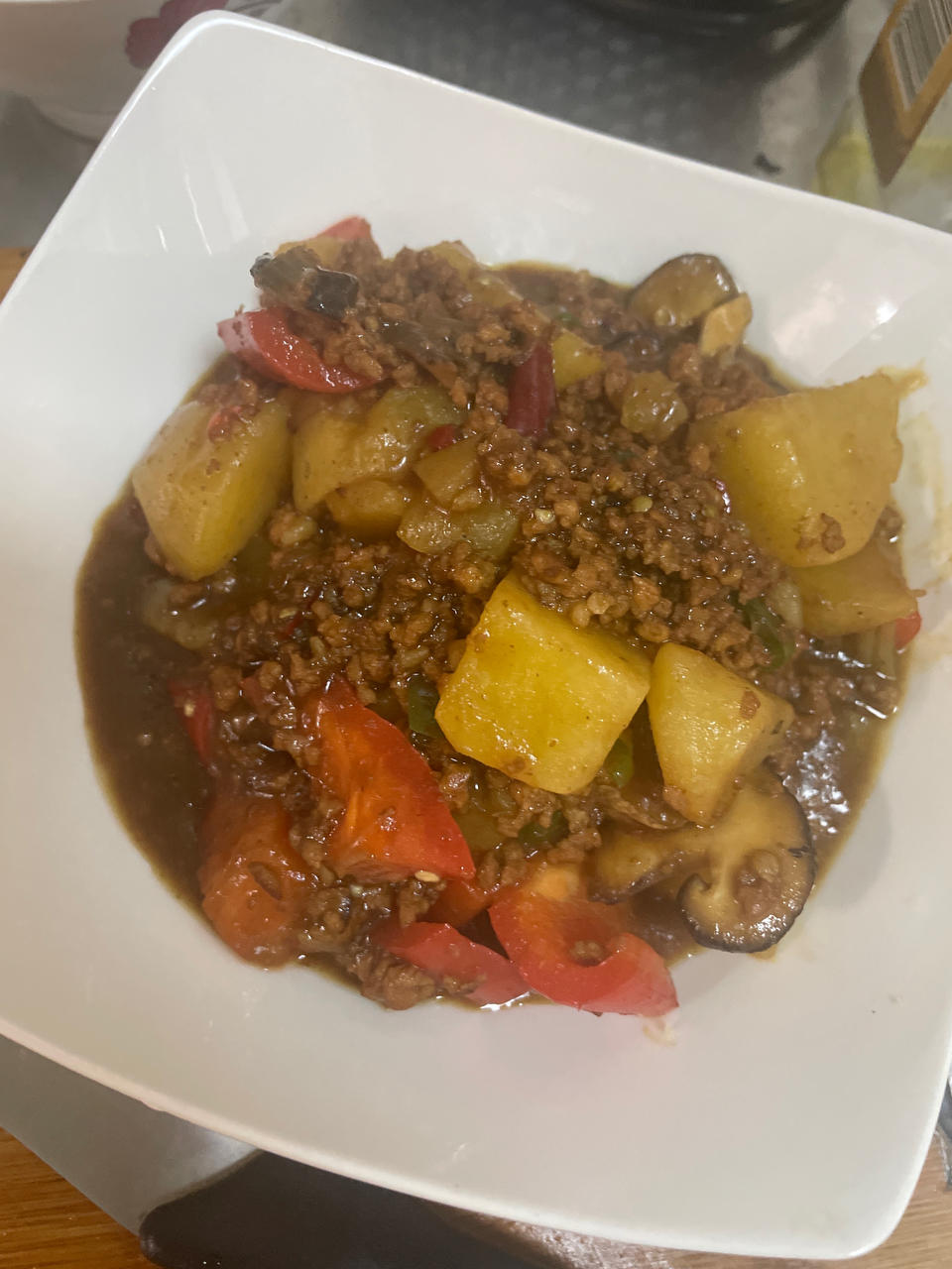 ㊙️香菇土豆肉沫拌饭❗️比外卖还好吃