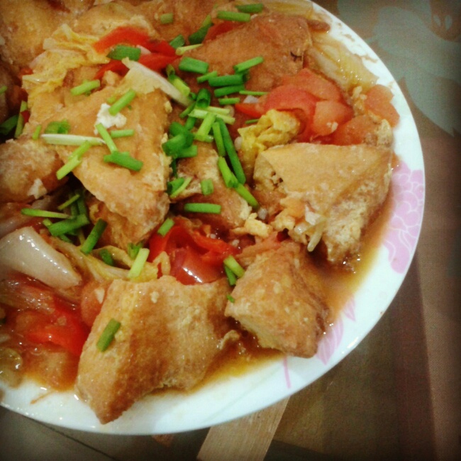西红柿烧豆腐