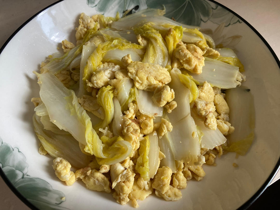 娃娃菜炒鸡蛋，清淡可口，简单家常菜很好吃！