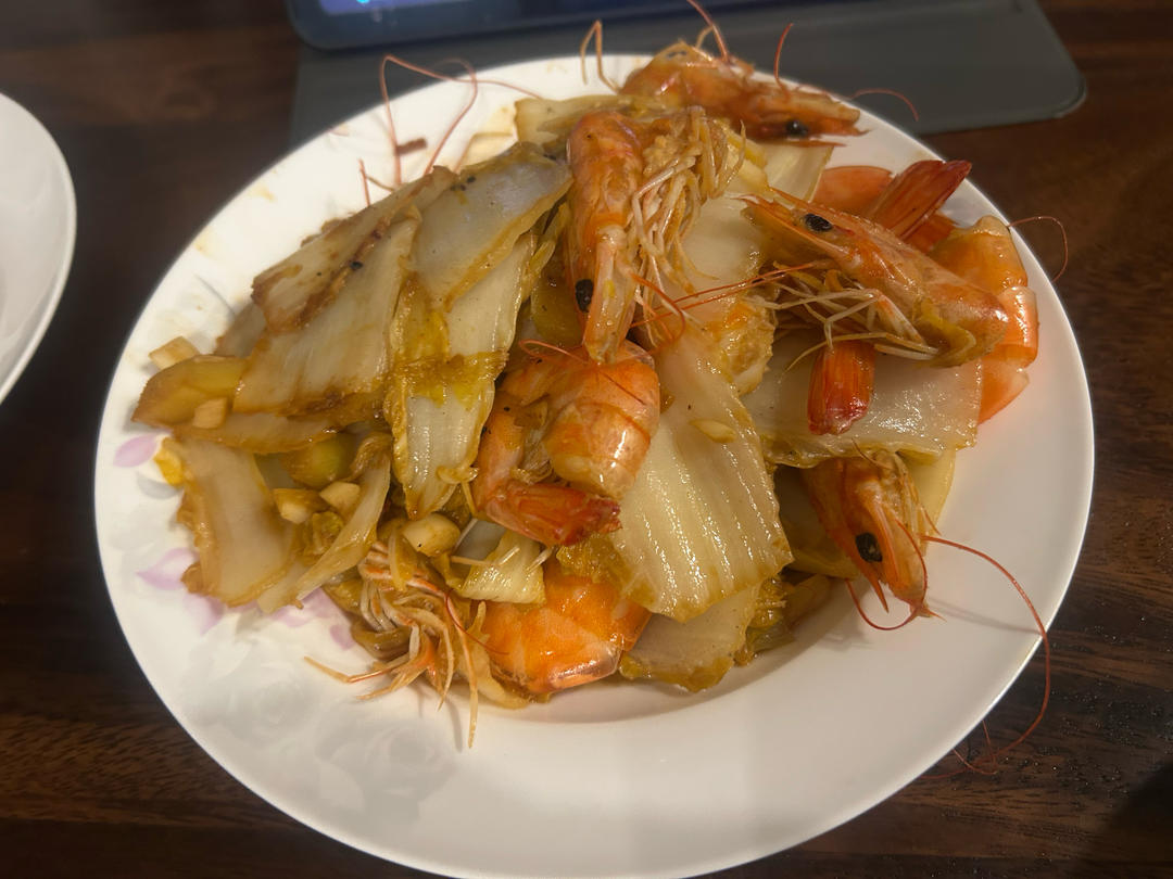 大虾炒白菜