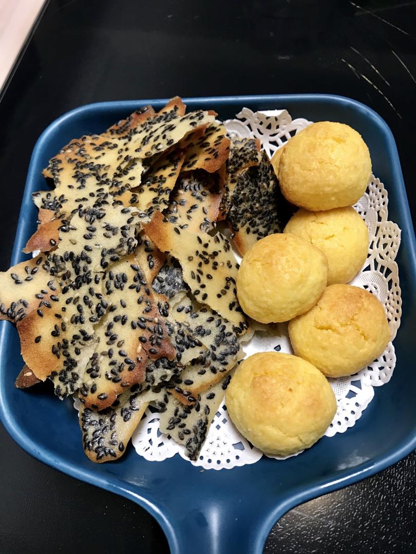 芝麻薄脆饼干，一步操作，超级简单