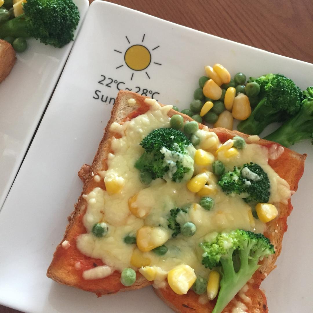 吐司培根小批萨