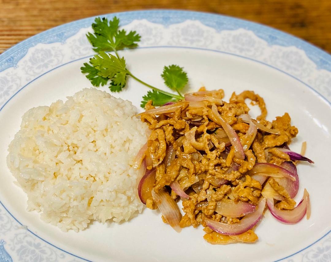 洋葱肉丝盖浇饭的做法