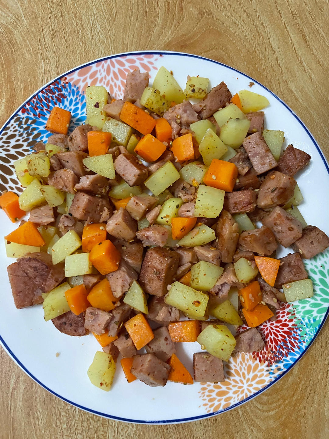 孜然土豆午餐肉