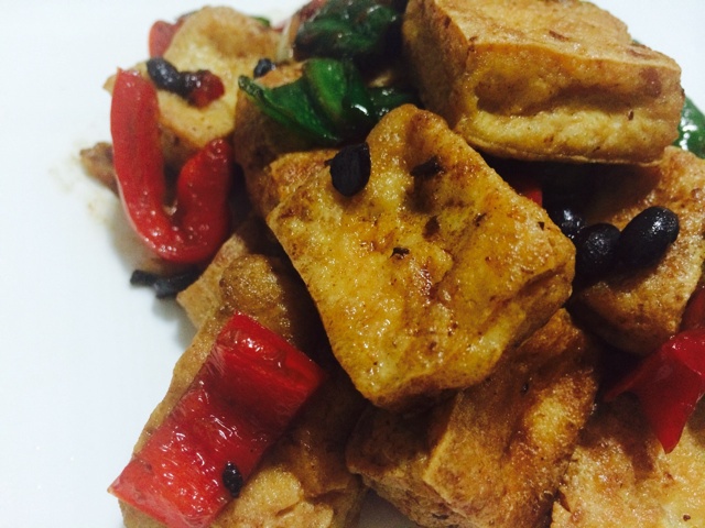 豆豉青椒臭豆腐