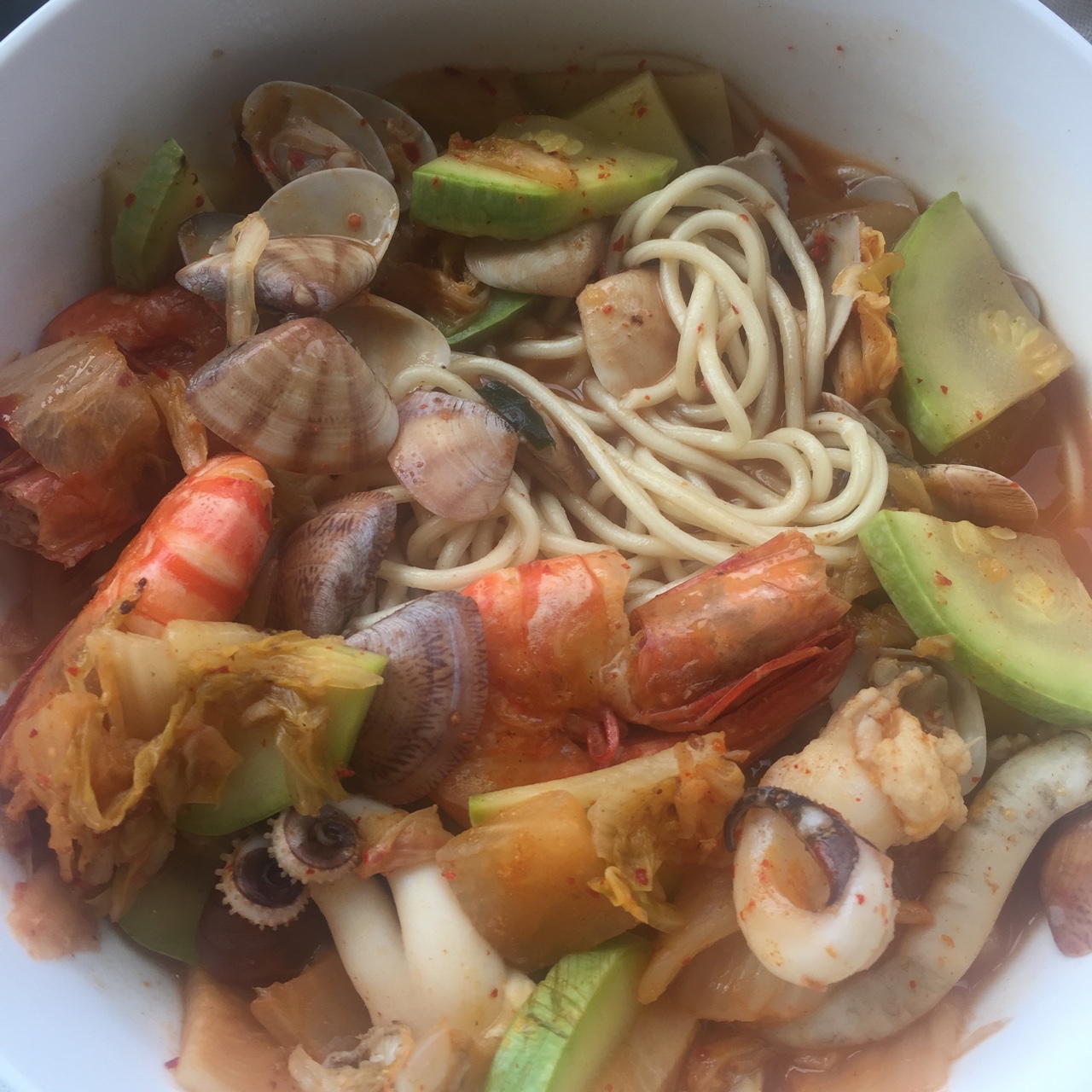 韩式海鲜面（Jjamppong）