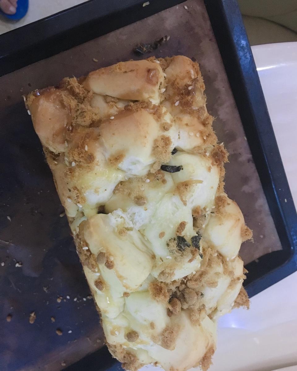 肉松手撕面包—超软会爆浆的面包哟