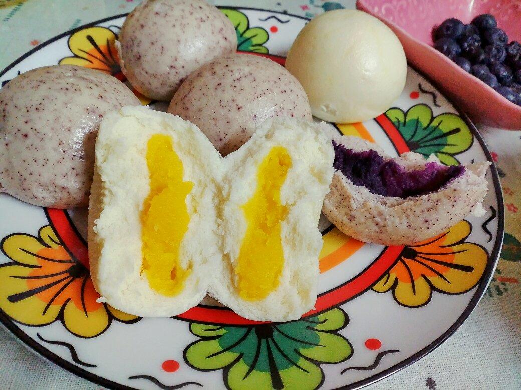 自制无油奶黄包