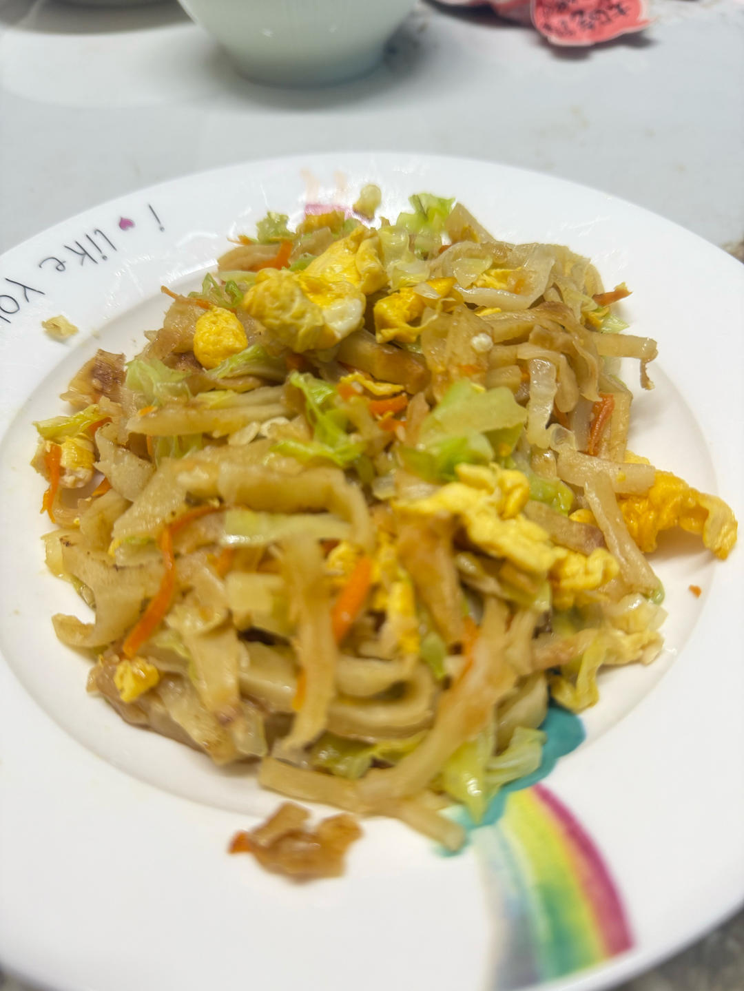 圆白菜炒饼丝
