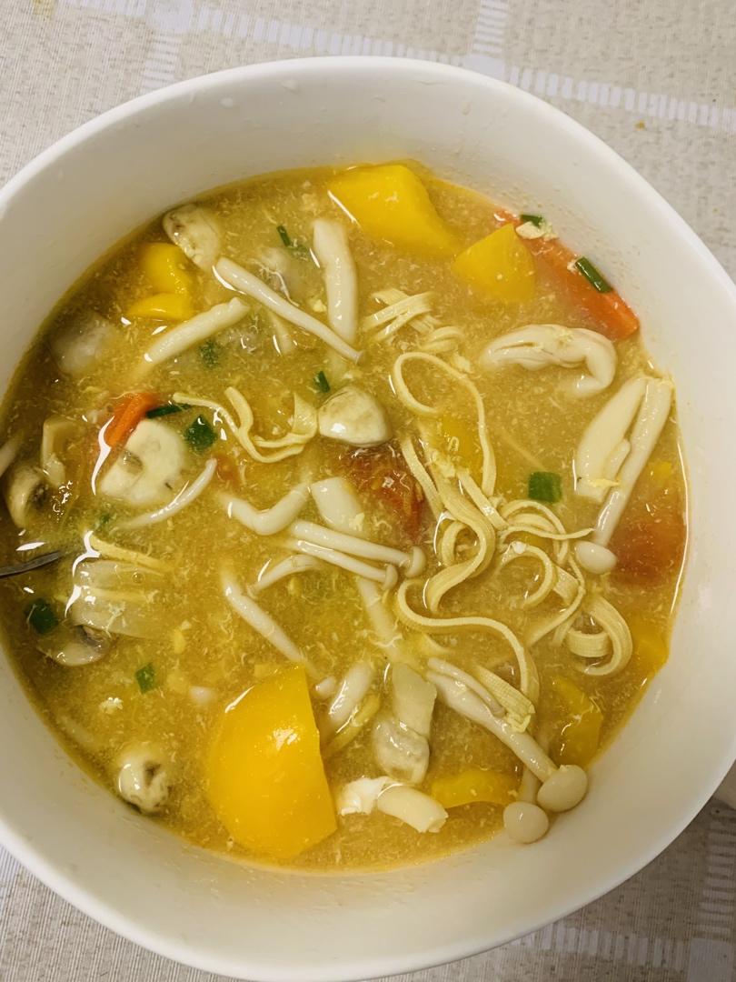 晚餐612020年4月14日#晚餐612020年4月14日#  菌菇千张汤,颜色棒