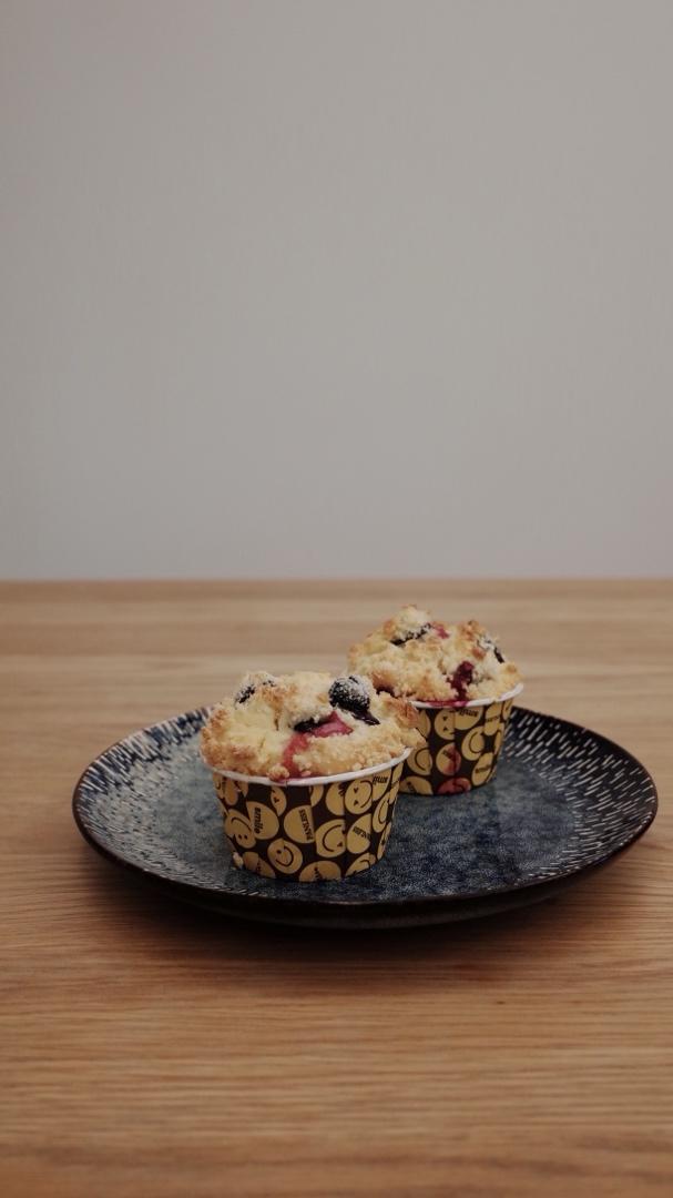 蓝莓酸奶酥粒麦芬