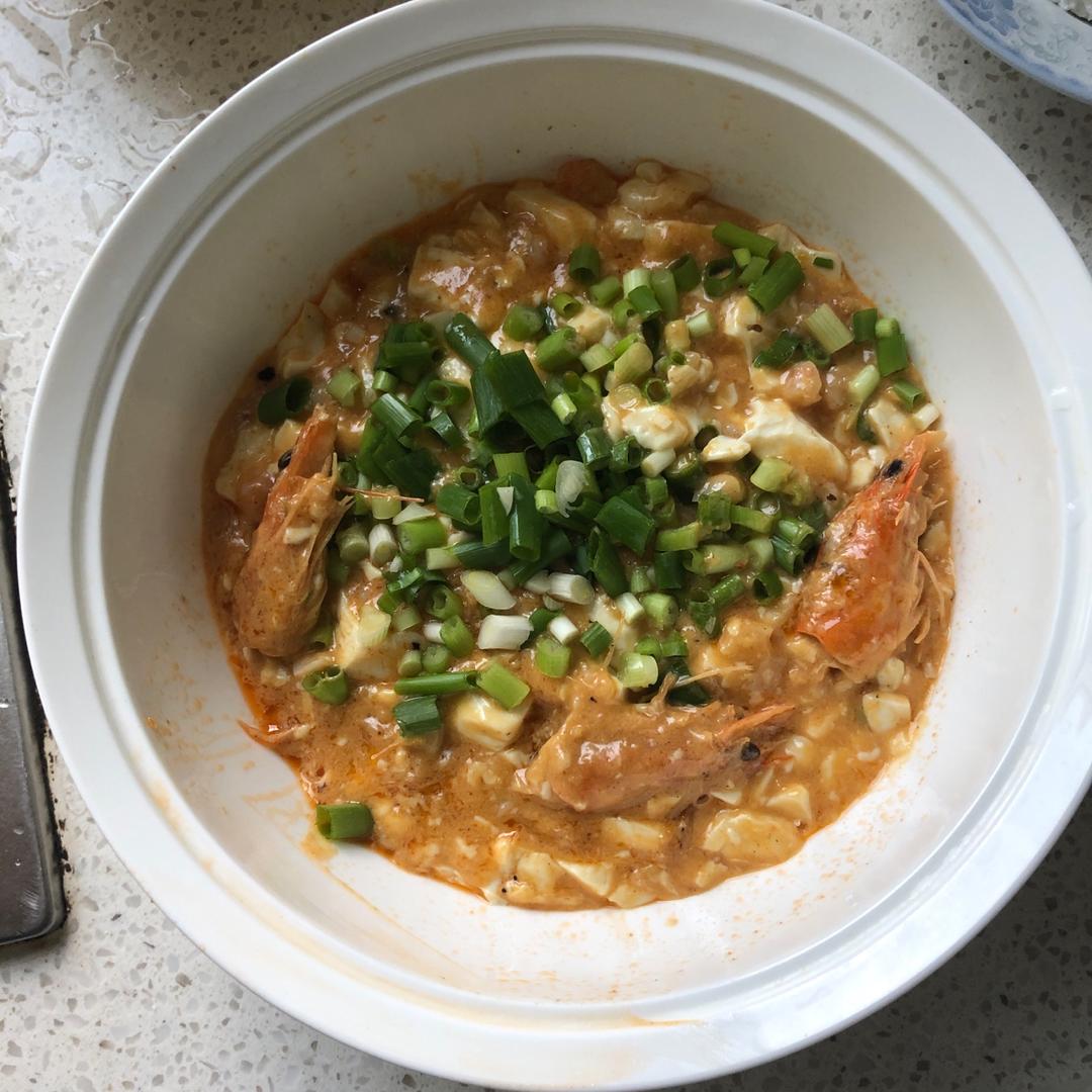 宝宝们喜欢吃的虾油豆腐