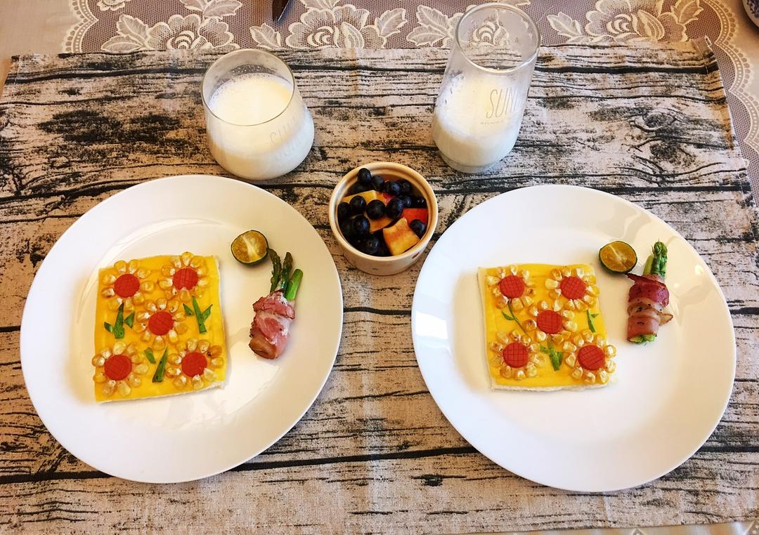 开放式向日葵吐司