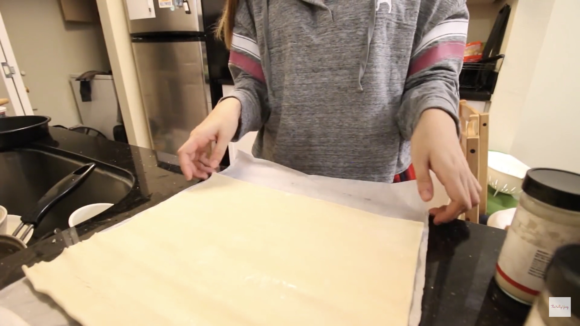 不用揉面的快手香葱酥饼(Kelly Yang)的做法 步骤2