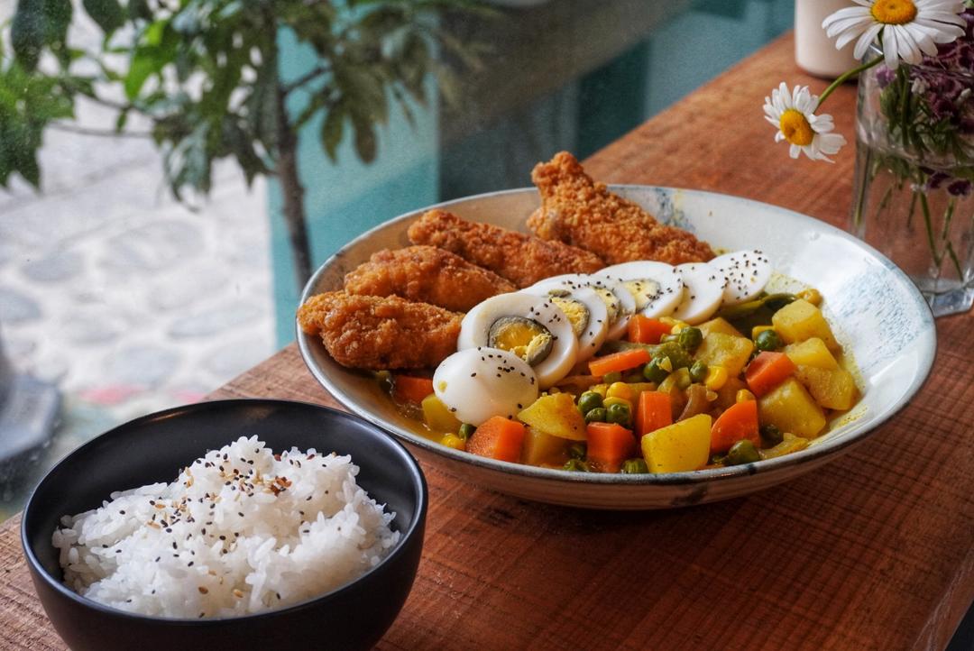 咸蛋黄炸鸡翅咖喱饭～的做法