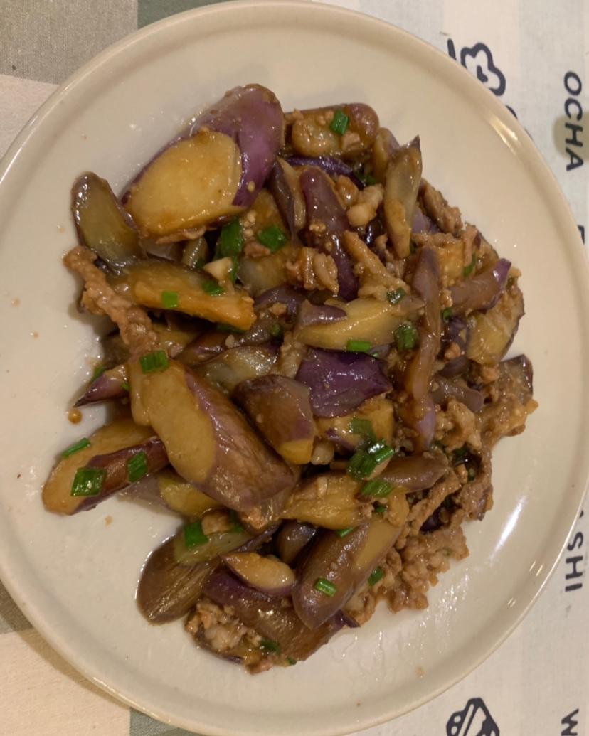 红烧肉沫茄子